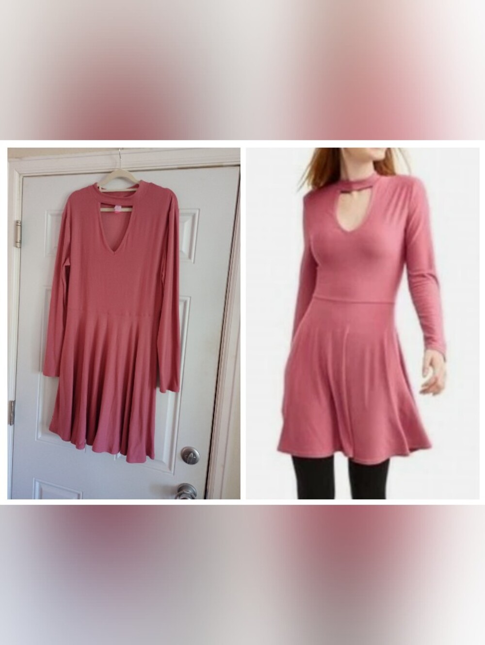 No Boundaries Vneck Long Sleeve Knee Length XL/XG 15-17 NWT